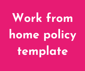 Work from home policy template